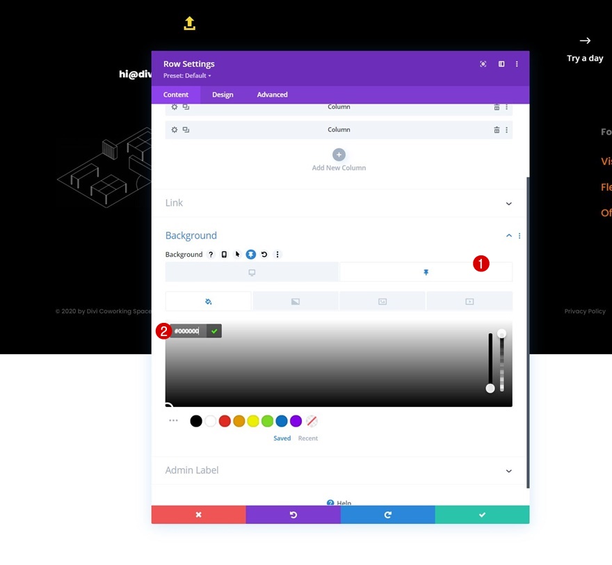 bilah footer lengket