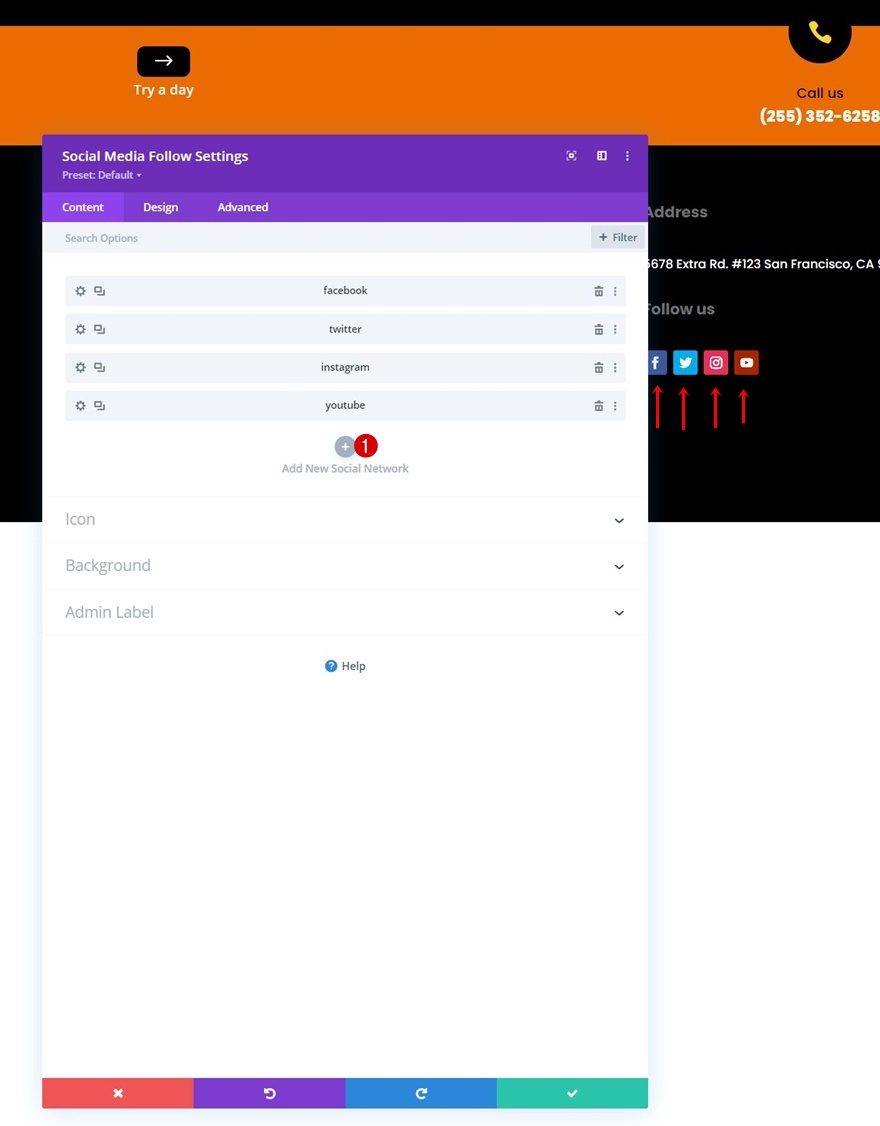 bilah footer lengket