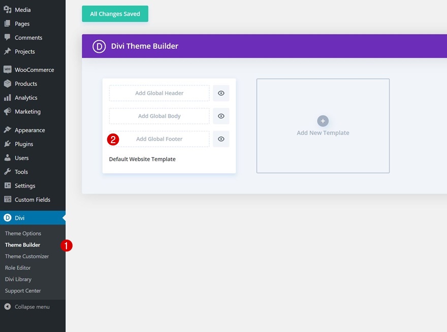 bilah footer lengket
