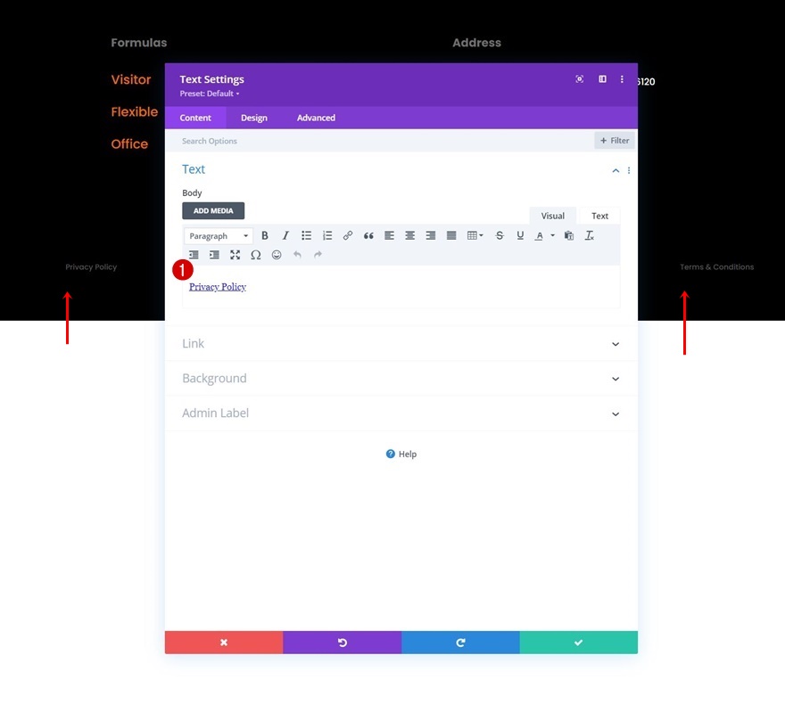 bilah footer lengket