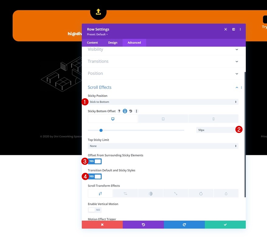 bilah footer lengket