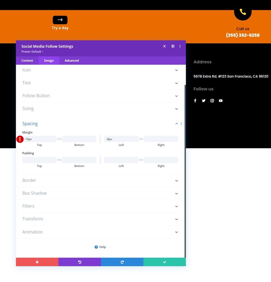 bilah footer lengket