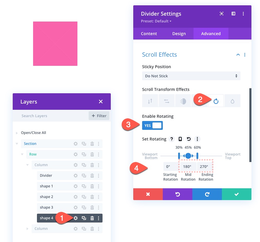 анимировать фигуры css в divi