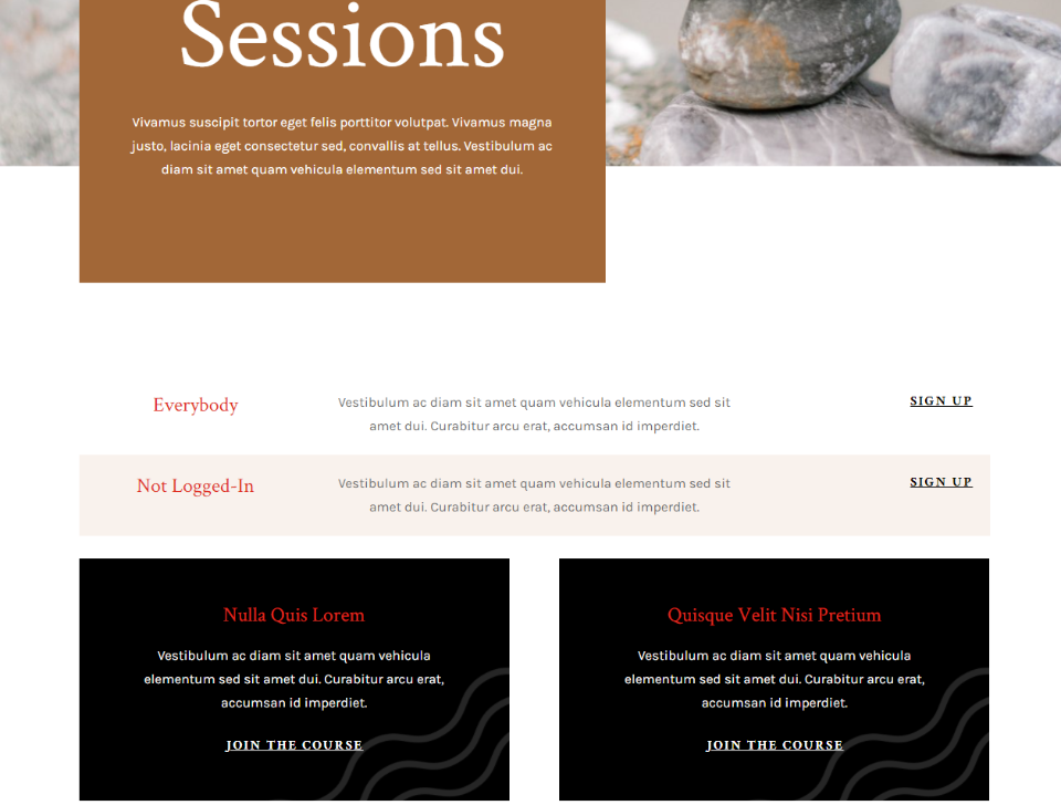 Liste de souhaits Membre Divi Exemple 1