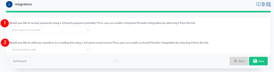 Configuration du niveau