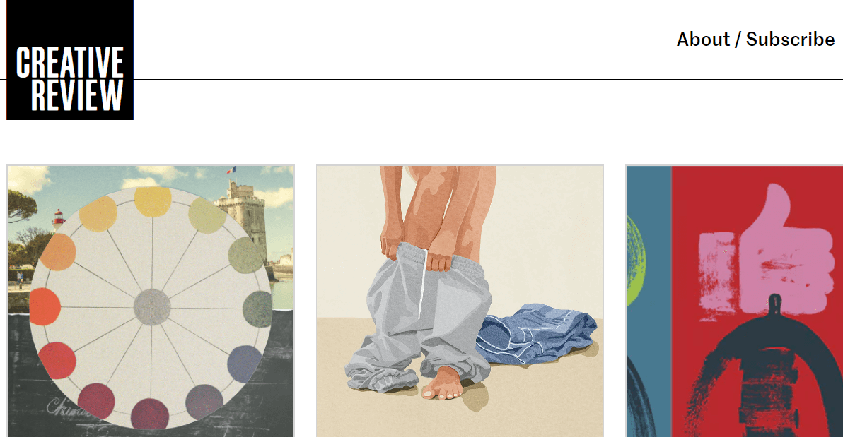 El sitio web de Creative Review.