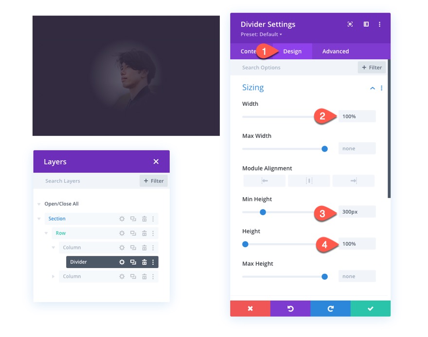 tıklamada flip animasyonlu divi kartvizit tasarımı
