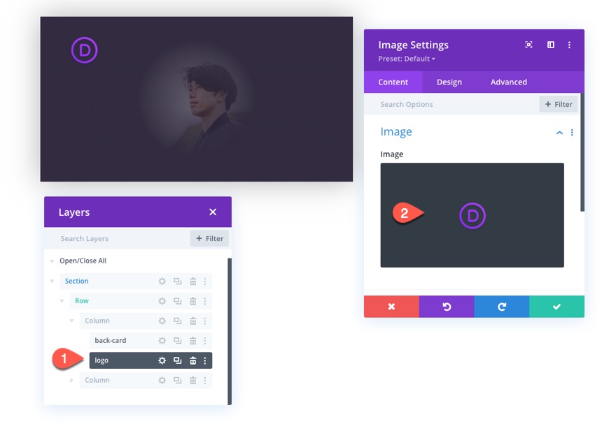 tıklamada flip animasyonlu divi kartvizit tasarımı