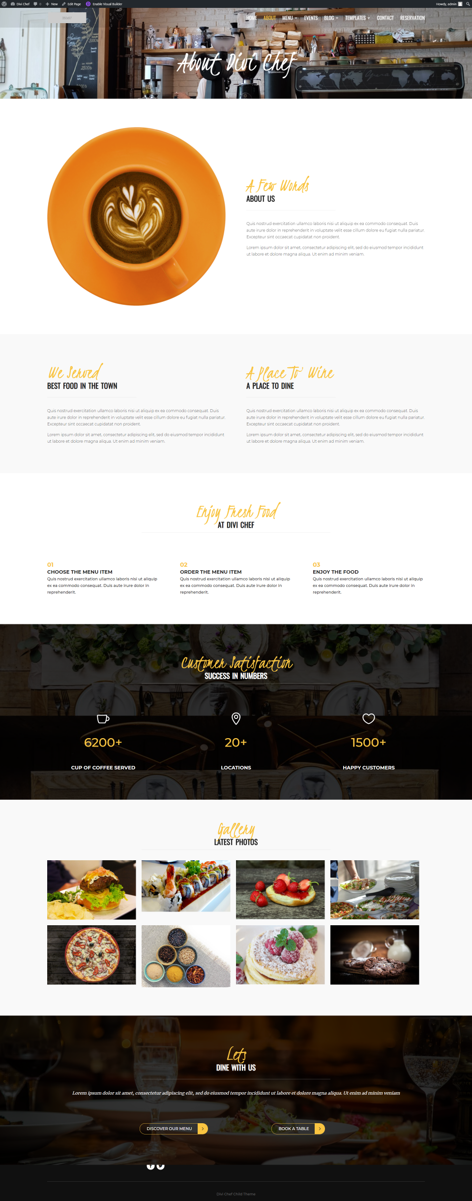 Divi Chef Tentang Halaman