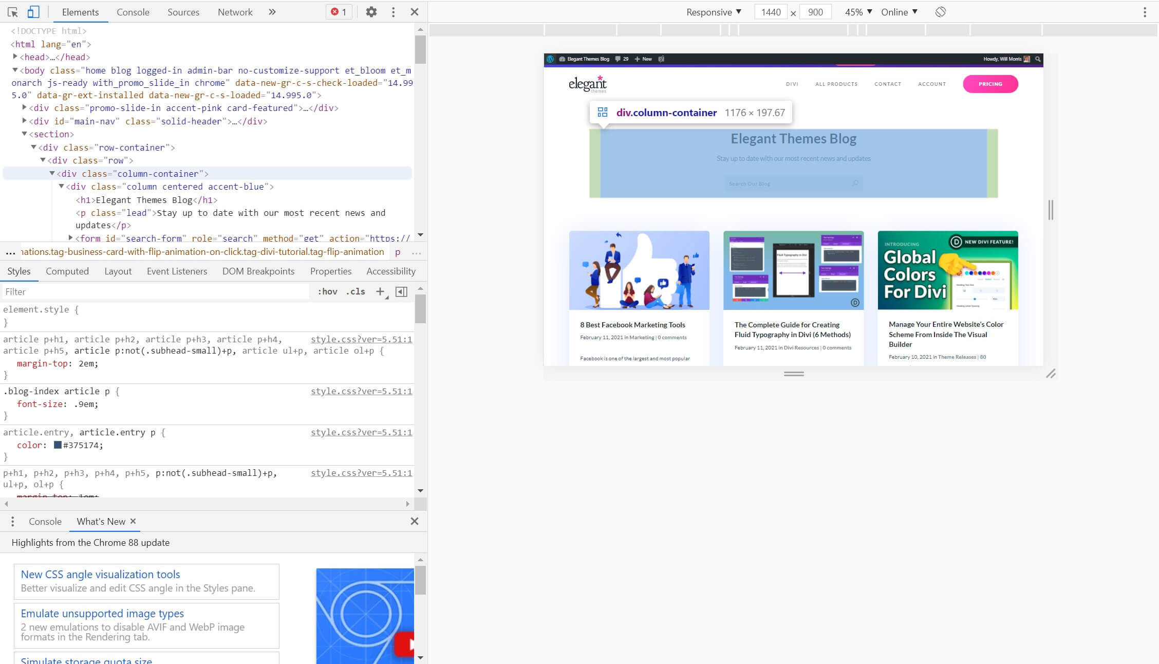 Evidențiați un element pentru al focaliza în panoul HTML.