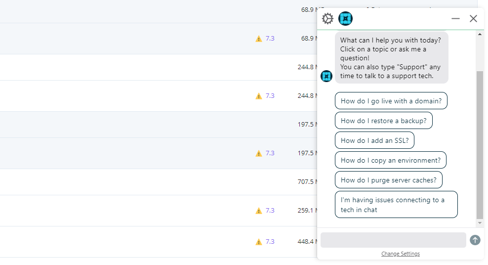 ライブチャットを介したWPエンジンのサポートへの関与