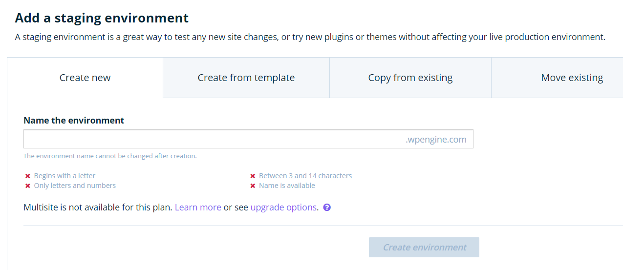 WPエンジンにステージングWebサイトを追加する
