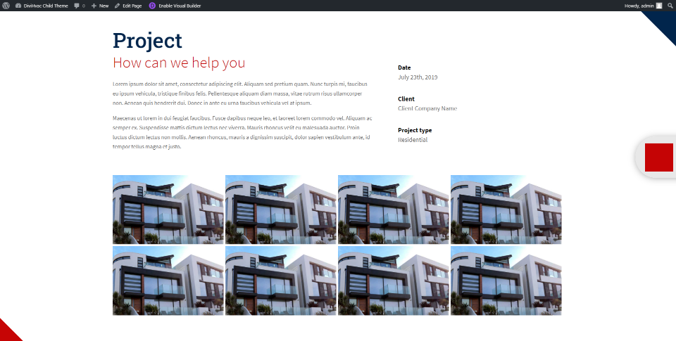 Страница единого проекта DiviHvac