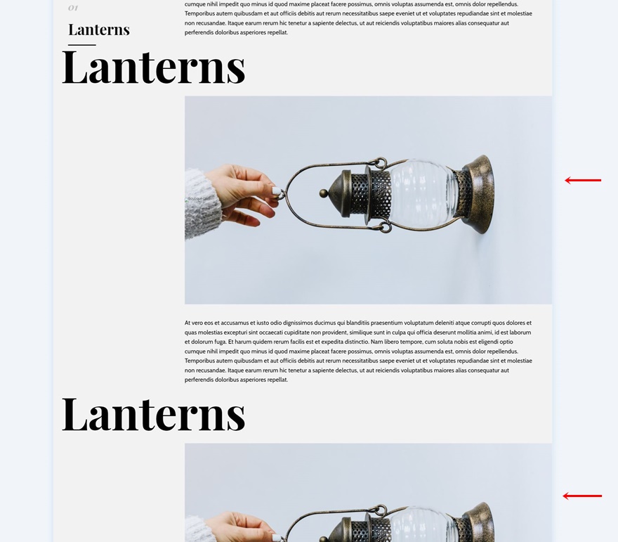 liste sur défilement