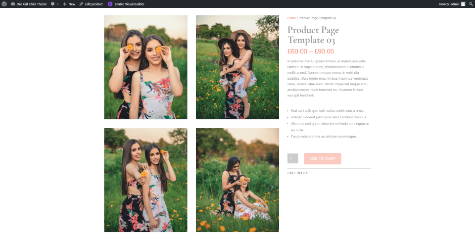 Szablon produktu trzy