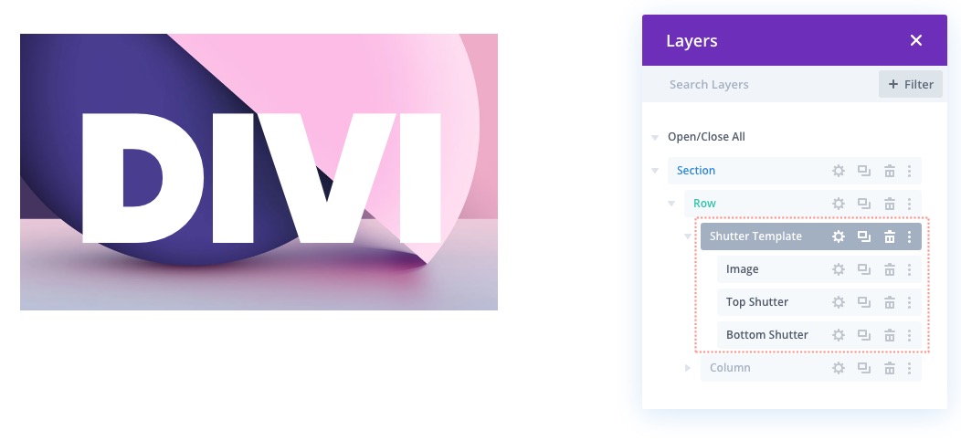 Bildüberlagerung mit Split-Text-Shutter-Animation und Mischmodi