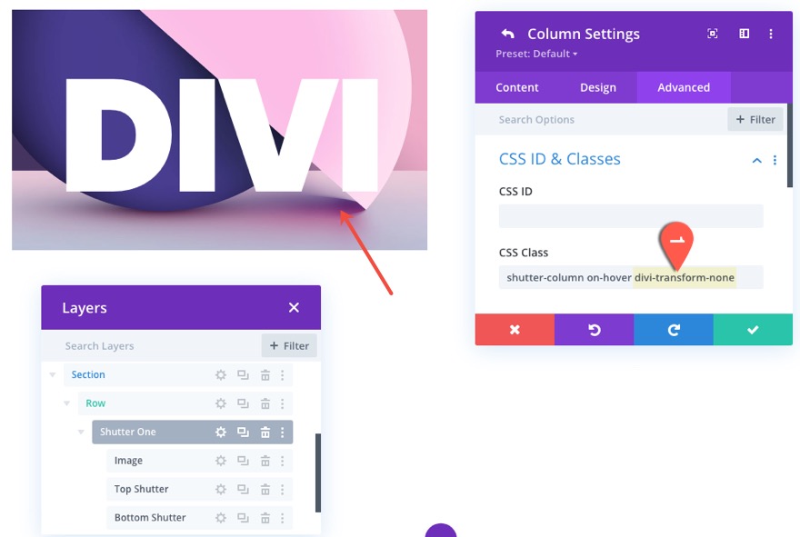 Bildüberlagerung mit Split-Text-Shutter-Animation und Mischmodi