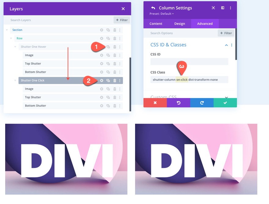 Bildüberlagerung mit Split-Text-Shutter-Animation und Mischmodi