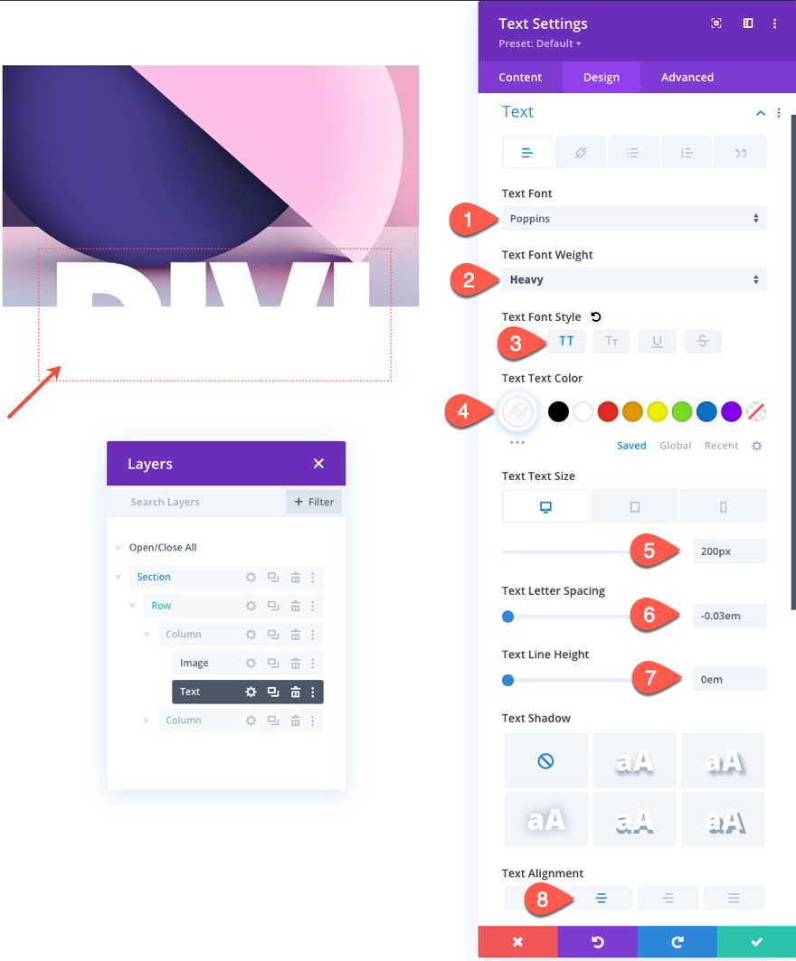 Bildüberlagerung mit Split-Text-Shutter-Animation und Mischmodi