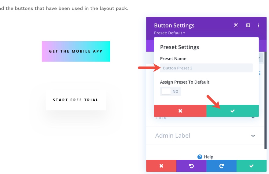 guía de estilo de preajustes globales para el paquete de diseño de fitness virtual de divi
