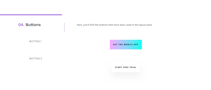 guía de estilo de preajustes globales para el paquete de diseño de fitness virtual de divi