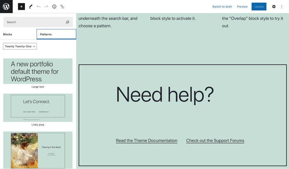 Douăzeci și douăzeci și unu de modele de blocuri.