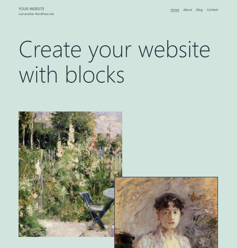 Antetul paginii de pornire Twenty Twenty-One