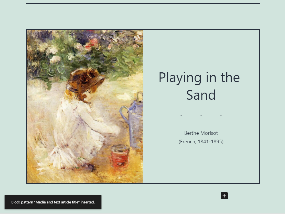 Adăugarea unui model media utilizând Block Editor