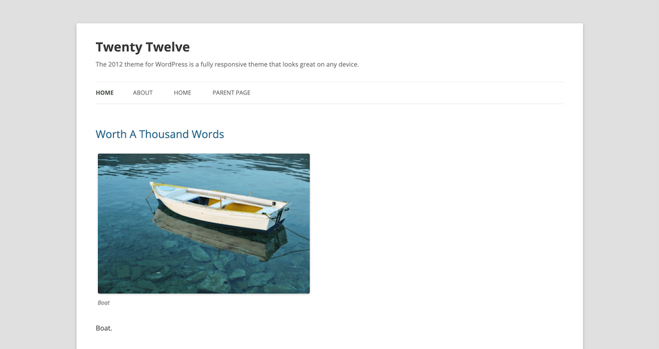 TwentyTwelveテーマ。