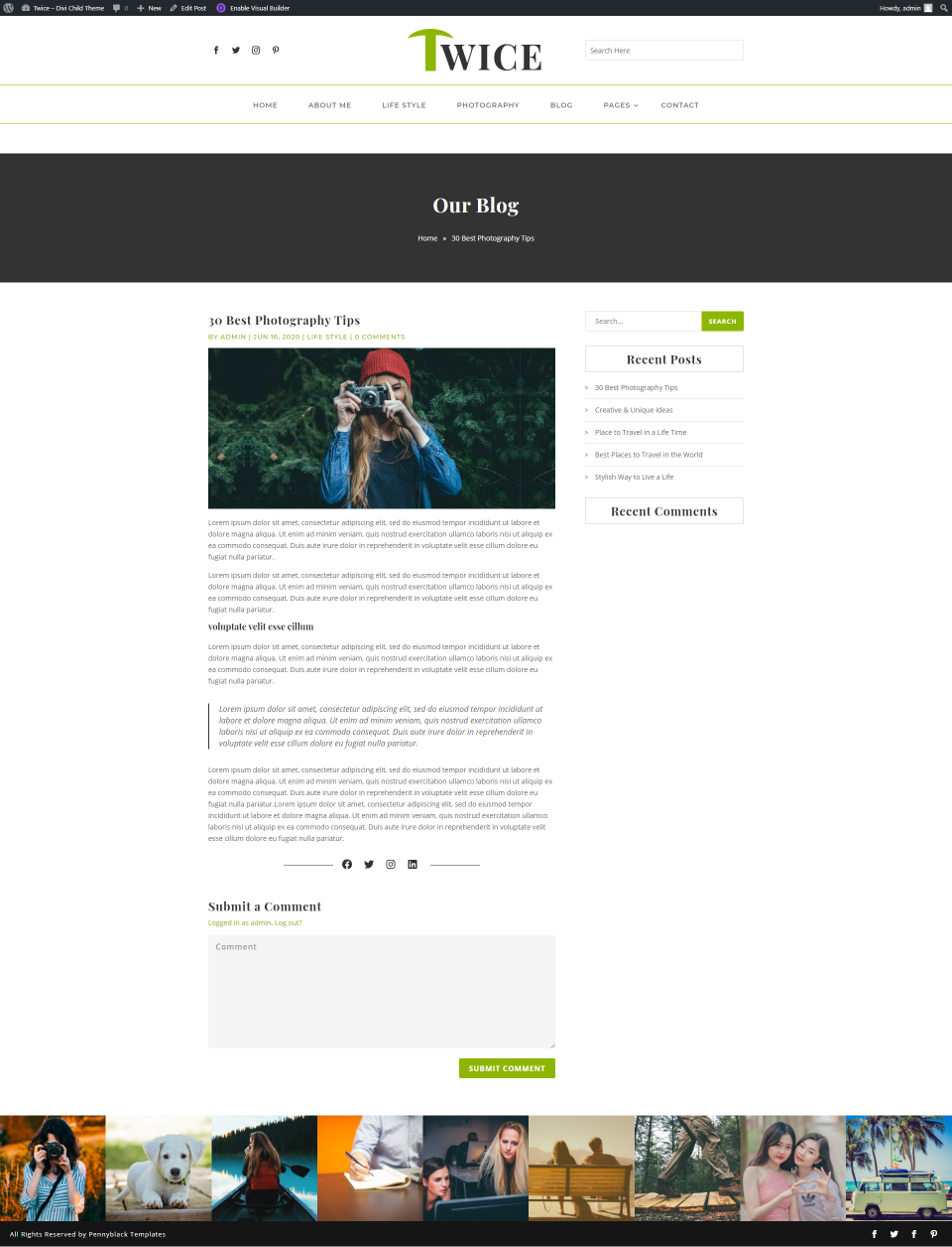 Blog ve Kategori Sayfaları