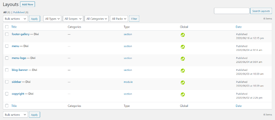 Twice Divi Çocuk Tema Kitaplığı Düzenleri