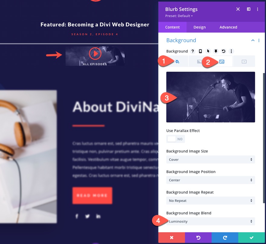 divi 粘性音頻內容欄