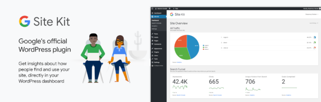 المكوّن الإضافي لـ Google Site Kit WordPress.