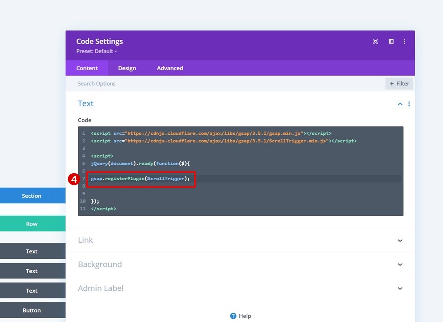 défilement horizontal gsap