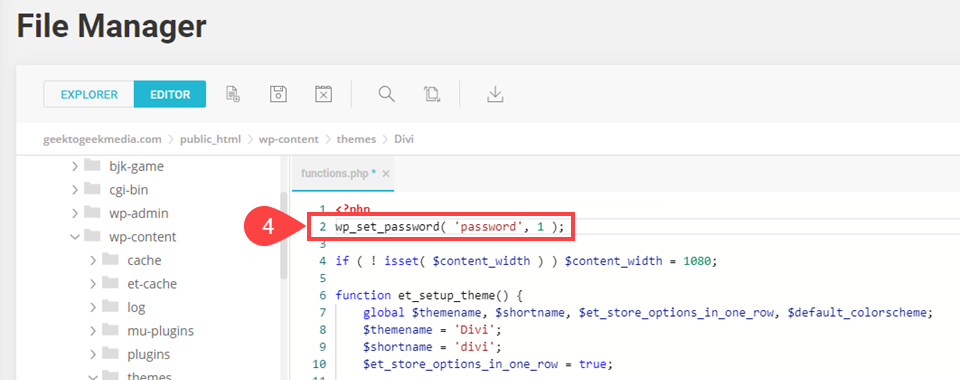 إعادة تعيين كلمة المرور