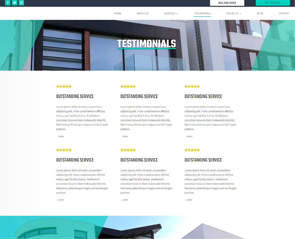 Halaman Testimonial Duriza Divi Child Theme