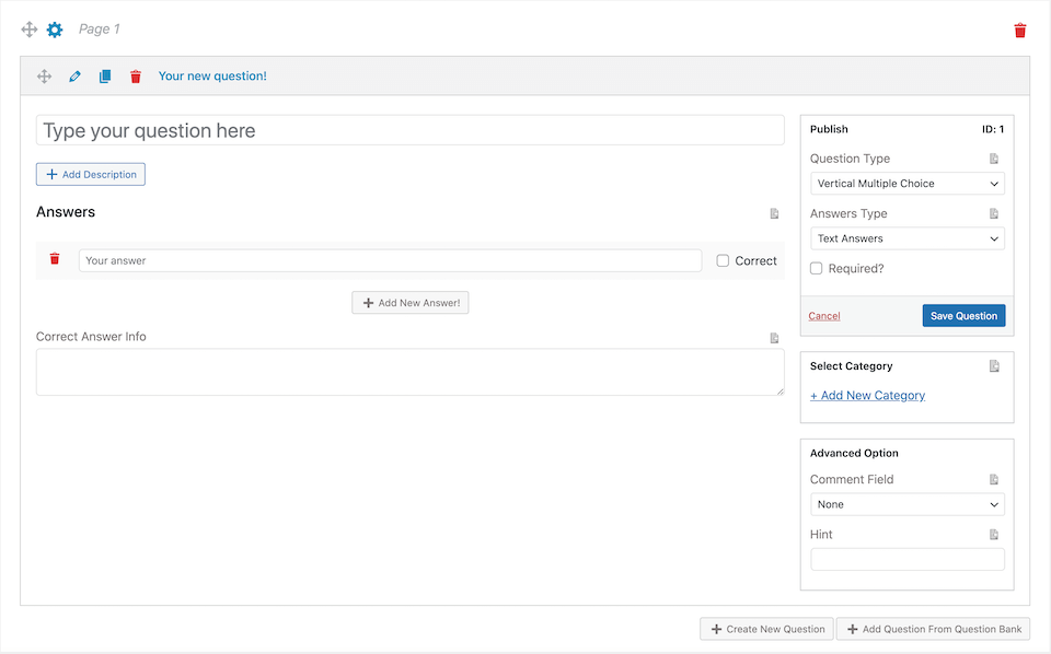 测验和调查大师编辑。