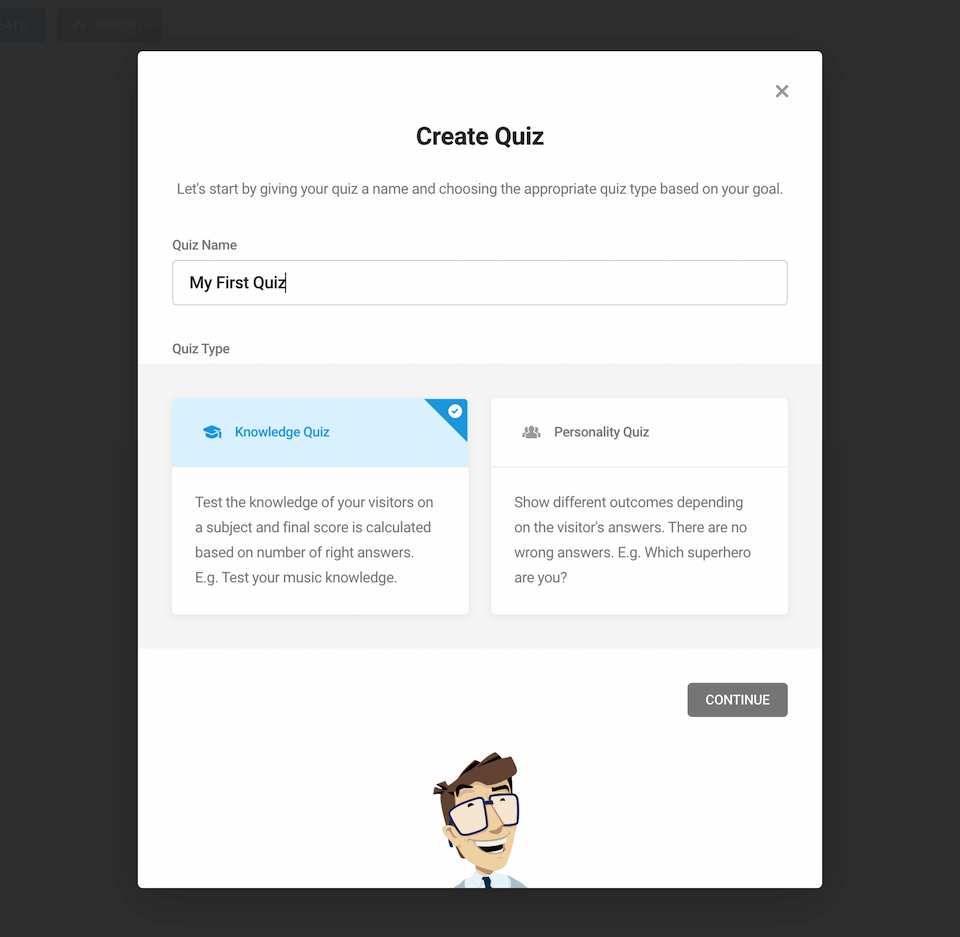 创建一个新的 Forminator 测验。
