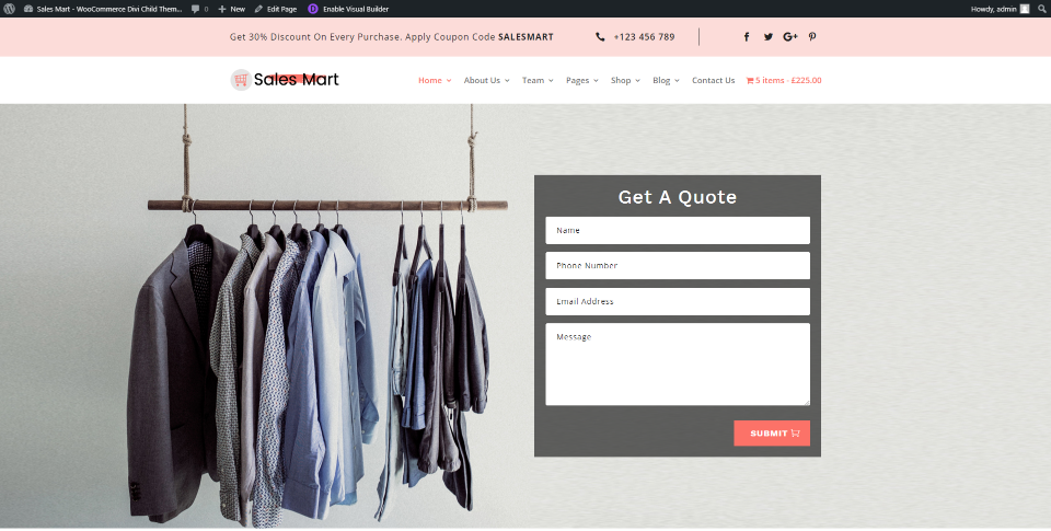 Modulo per la casa del mercato delle vendite