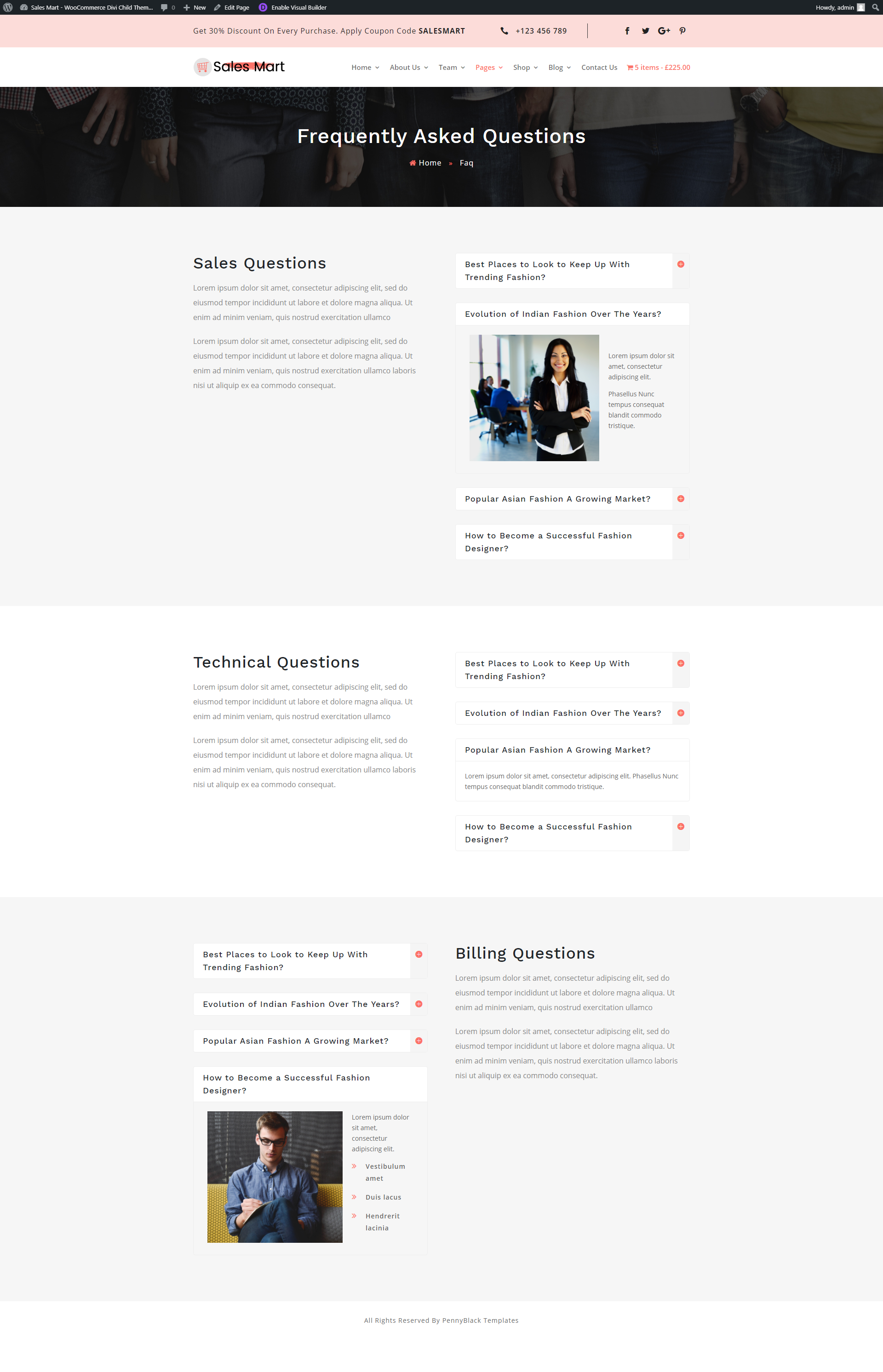 Pagina delle domande frequenti sul mercato delle vendite