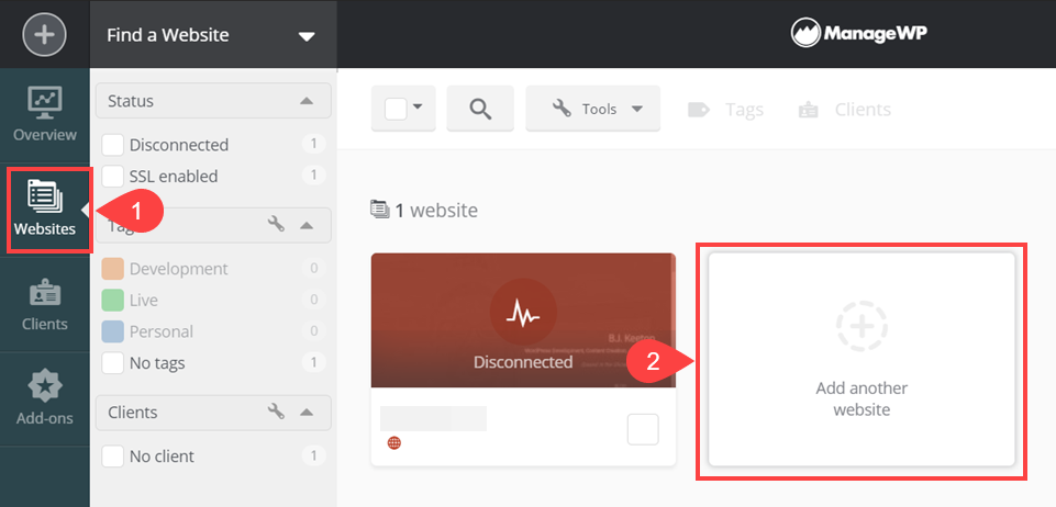 إضافة موقع آخر