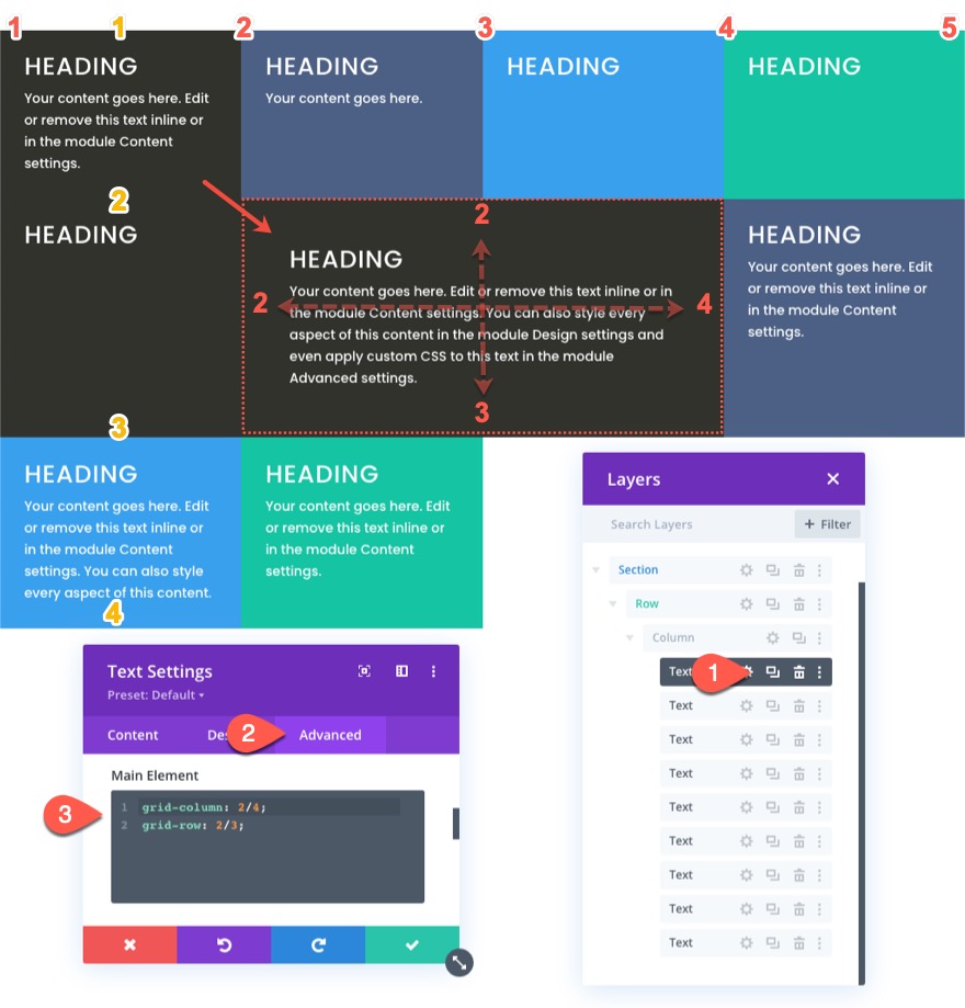 เค้าโครงตาราง css สำหรับโมดูล Divi