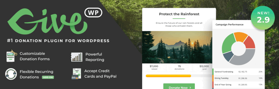 Plugin GiveWP WordPress untuk organisasi nirlaba.
