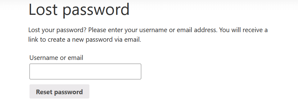 Menyetel ulang kata sandi WordPress Anda.