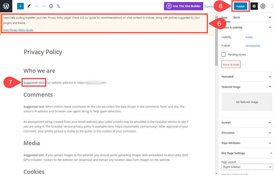confidențialitate wordpress