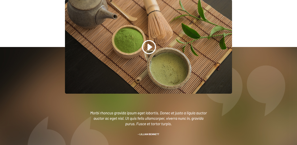 Divi Matcha Shop Strona główna motywu dziecięcego