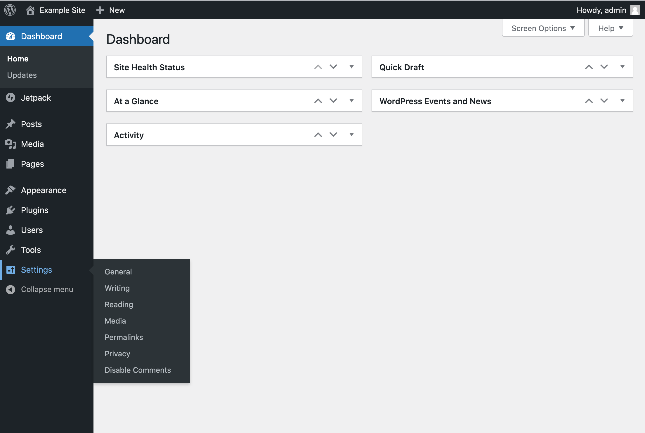 Removendo as configurações de discussão do WordPress com o plug-in Desativar comentários.