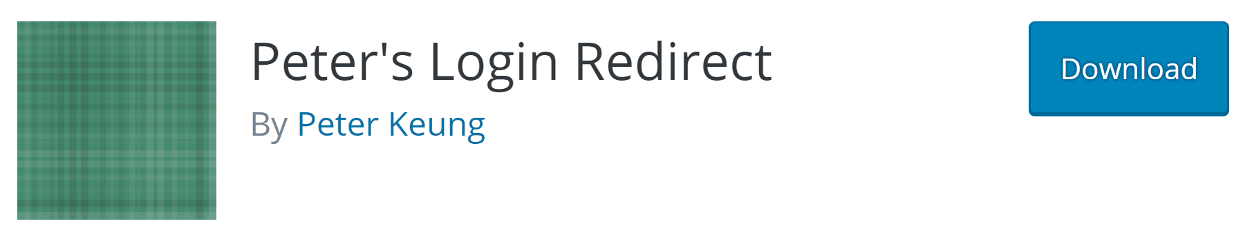O plugin de redirecionamento de login do Peter