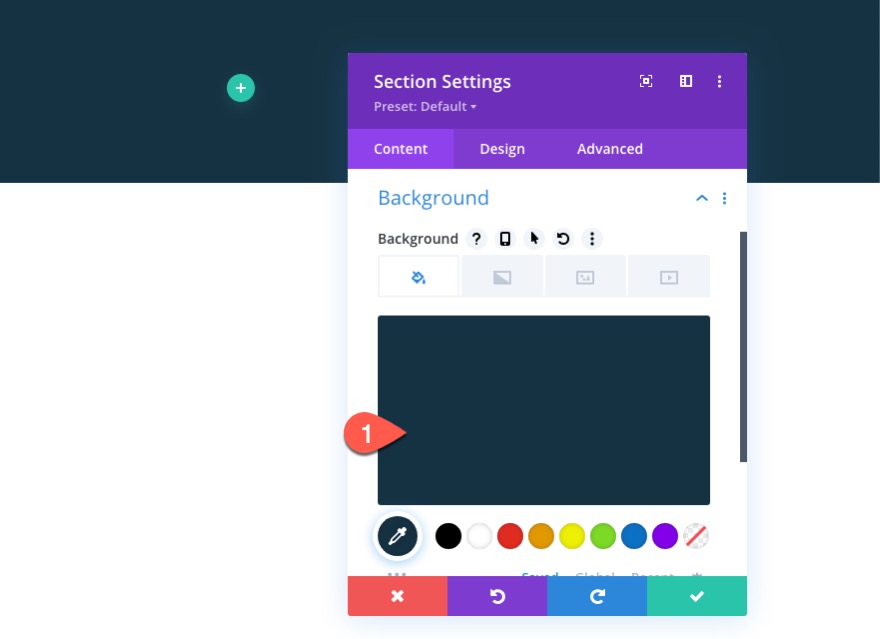 tła tekstowe css w divi