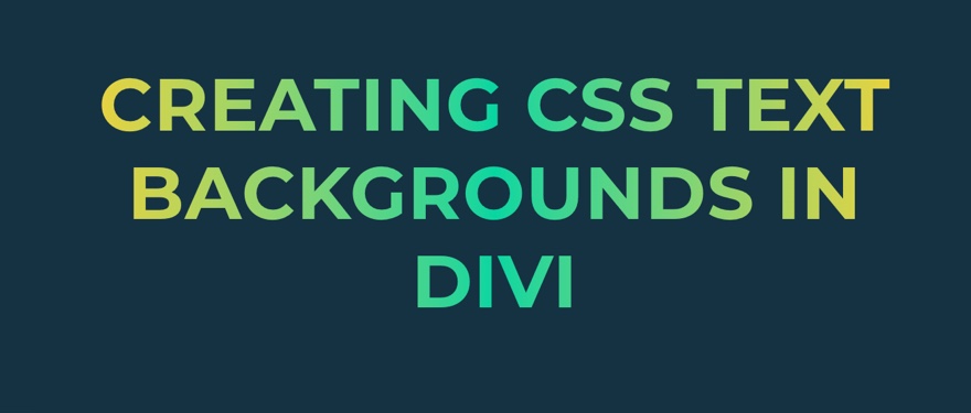 tła tekstowe css w divi